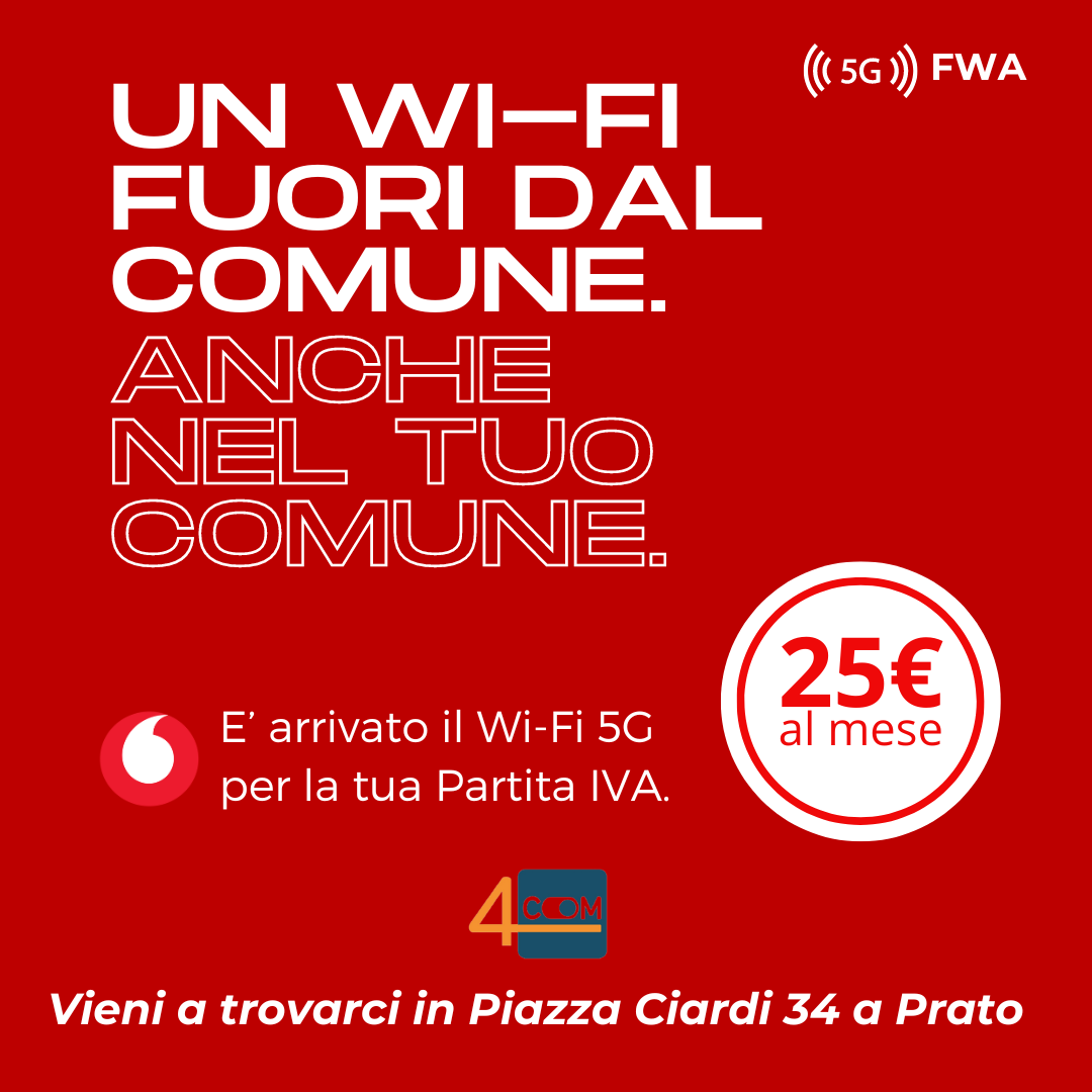 vodafone fwa 5g per la partita iva