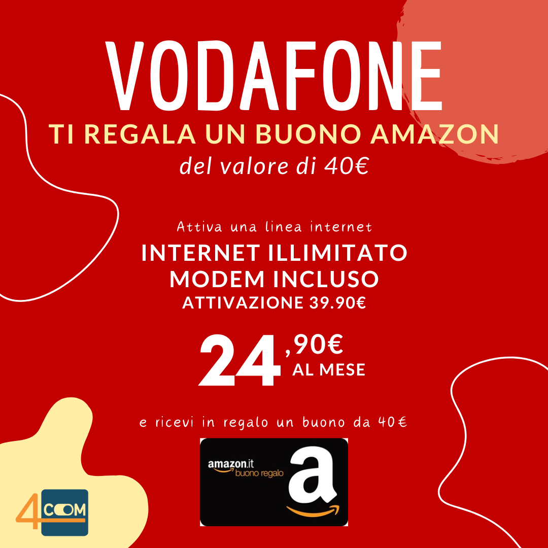 vodafone regala buono 40€ amazon